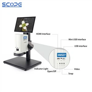 4MP CMOS דיגיטלי זום סטריאו מיקרוסקופ וידאו עם מסך